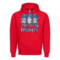 Red chillin' with my gnomies Zipper Hoodie - JahusDesignShop