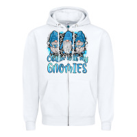 White chillin' with my gnomies Zipper Hoodie - JahusDesignShop