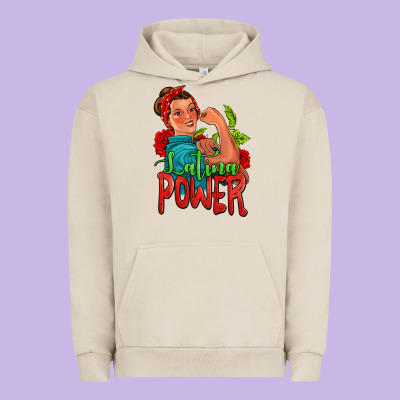 Latina Power Strong Woman Urban Hoodie Designed By Jasminsmagicworld