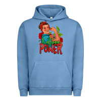 Pigment Pebble Blue latina power strong woman Urban Hoodie - Jasminsmagicworld