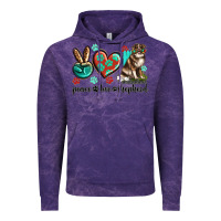 Cloud Purple peace love australian shepherd Vintage Hoodie - texasbilliewilder
