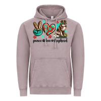 Vintage Zinc peace love australian shepherd Vintage Hoodie - texasbilliewilder