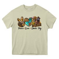 Mossy peace love duroc pig Heavy Core Tee - LillyAllenDesigns