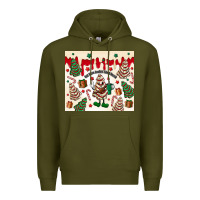 Army Green Boojee Christmas cake Premium Hoodie - MaliasSmallBusiness
