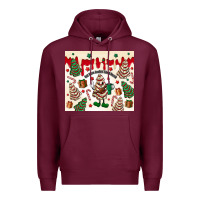 Burgundy Boojee Christmas cake Premium Hoodie - MaliasSmallBusiness