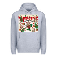 Heather Grey Boojee Christmas cake Premium Hoodie - MaliasSmallBusiness