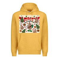 Mustard Boojee Christmas cake Premium Hoodie - MaliasSmallBusiness