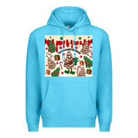 Ocean Blue Boojee Christmas cake Premium Hoodie - MaliasSmallBusiness