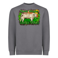 Storm Thick Thighs Lucky Vibes Charolais Bull Heavyweight Sweatshirt - RanaPortraitStore