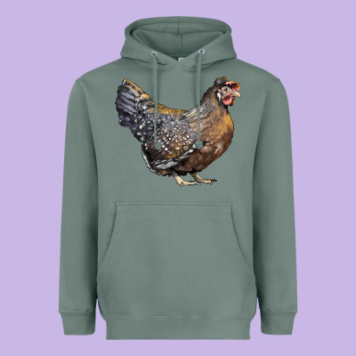 Cream Legbar Chicken Heavyweight Hoodie Designed By Lillyallendesigns