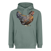 Sage Cream Legbar Chicken Heavyweight Hoodie - LillyAllenDesigns