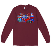Burgundy american drink Long Sleeve Tee - RacoonDesign