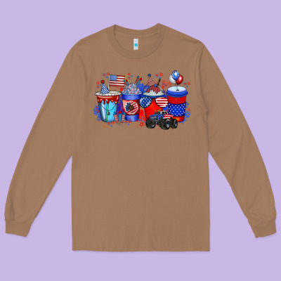 American Drink Long Sleeve Tee Designed By Racoondesign