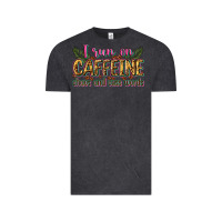 Vintage Black i run on caffeine chaos and cuss words Vintage Tee - Zillion Design Studio