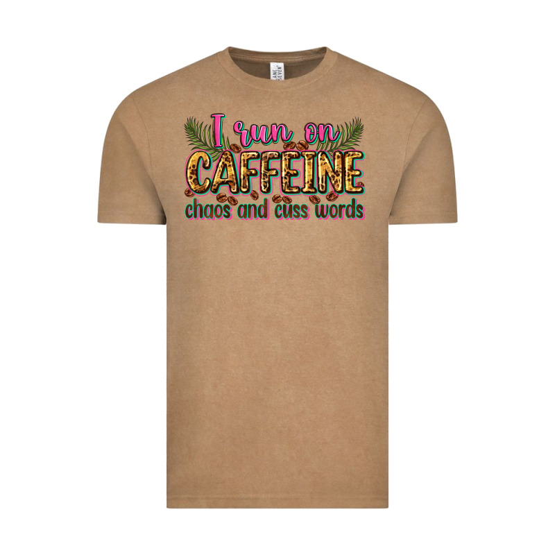 I Run On Caffeine Chaos And Cuss Words Vintage Tee by Zillion Design Studio | Teevron