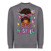 Storm nail hustler afro messy bun Heavyweight Sweatshirt - texasbilliewilder