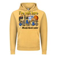 Vintage Mustard im just here for the snacks basketball sister Vintage Hoodie - Zillion Design Studio