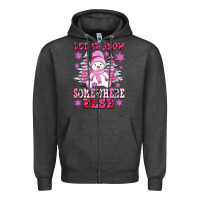 Charcoal Heather let it snow somewhere else Zipper Hoodie - AdoDesignShop