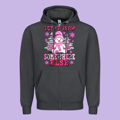 Let It Snow Somewhere Else Zipper Hoodie Designed By Adodesignshop