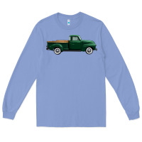 Colony Blue western green truck right side view 1 Long Sleeve Tee - FaDigitalArtStudio