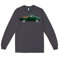 Smoke western green truck right side view 1 Long Sleeve Tee - FaDigitalArtStudio
