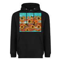 Black turquoise leopard distressed serape background tumbler Heavyweight Hoodie - Jasminsmagicworld
