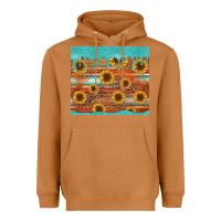 Meerkat turquoise leopard distressed serape background tumbler Heavyweight Hoodie - Jasminsmagicworld