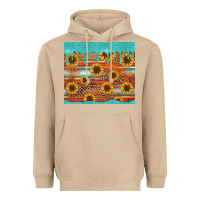Mushroom turquoise leopard distressed serape background tumbler Heavyweight Hoodie - Jasminsmagicworld