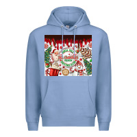 Colony Blue christmas hot chocolate Premium Hoodie - MaliasSmallBusiness