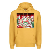 Mustard christmas hot chocolate Premium Hoodie - MaliasSmallBusiness