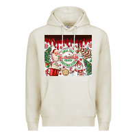 Oatmeal Heather christmas hot chocolate Premium Hoodie - MaliasSmallBusiness