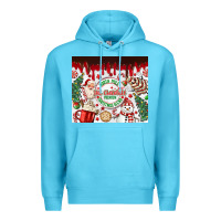 Ocean Blue christmas hot chocolate Premium Hoodie - MaliasSmallBusiness