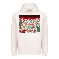 Pale Pink christmas hot chocolate Premium Hoodie - MaliasSmallBusiness
