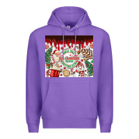 Purple christmas hot chocolate Premium Hoodie - MaliasSmallBusiness
