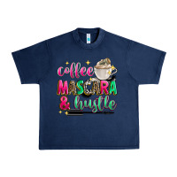 Navy coffee mascara and hustle Urban Heavy Tee - Zillion Design Studio