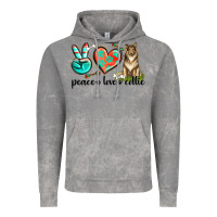 Cloud Rock peace love collie Vintage Hoodie - texasbilliewilder