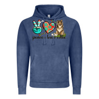 Vintage Denim peace love collie Vintage Hoodie - texasbilliewilder