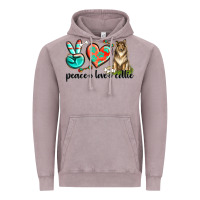 Vintage Zinc peace love collie Vintage Hoodie - texasbilliewilder