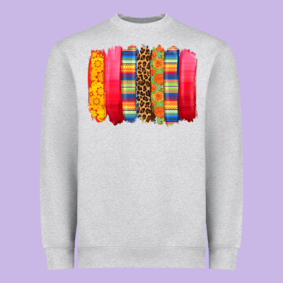 Mexican Leopard Brushstroke Heavyweight Sweatshirt Designed By Zillion Design Studio