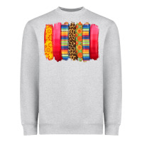 Heather Grey mexican leopard brushstroke Heavyweight Sweatshirt - Zillion Design Studio