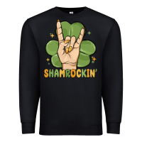 Black st. patrick's day shamrockin' Premium Sweatshirt - MaliasSmallBusiness