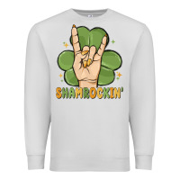 Dove Grey st. patrick's day shamrockin' Premium Sweatshirt - MaliasSmallBusiness