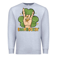 Heather Grey st. patrick's day shamrockin' Premium Sweatshirt - MaliasSmallBusiness
