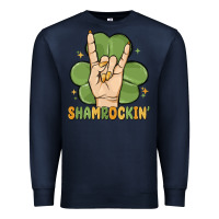 Navy st. patrick's day shamrockin' Premium Sweatshirt - MaliasSmallBusiness