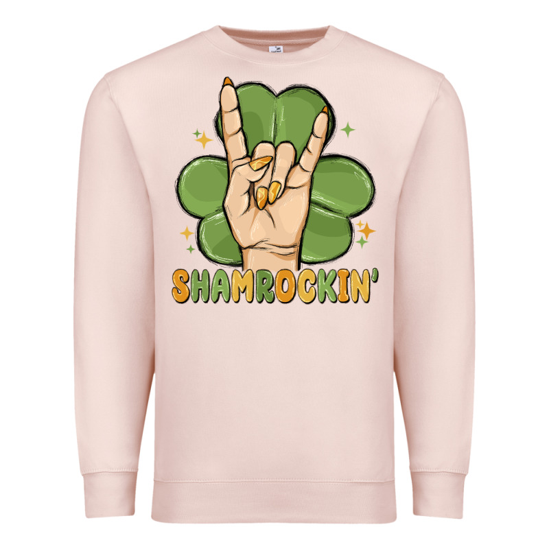 St. Patrick's Day Shamrockin' Premium Sweatshirt by MaliasSmallBusiness | Teevron