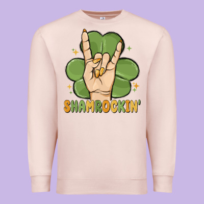 St. Patrick's Day Shamrockin' Premium Sweatshirt Designed By Maliassmallbusiness