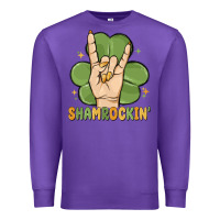 Purple st. patrick's day shamrockin' Premium Sweatshirt - MaliasSmallBusiness