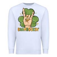 White st. patrick's day shamrockin' Premium Sweatshirt - MaliasSmallBusiness