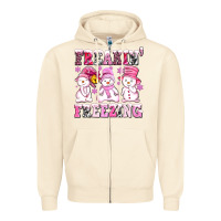 Sandshell freaking freezing with Snowmans Zipper Hoodie - AdoDesignShop
