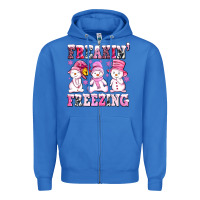 True Royal freaking freezing with Snowmans Zipper Hoodie - AdoDesignShop
